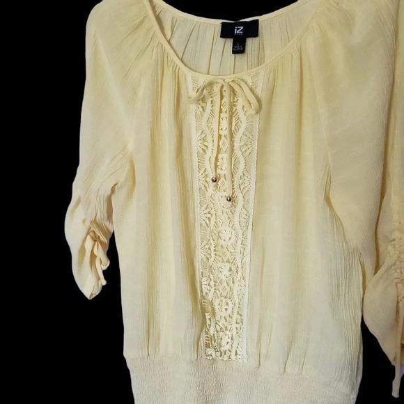 -IZ Byer women blouse size L yellow color - Picture 4 of 10